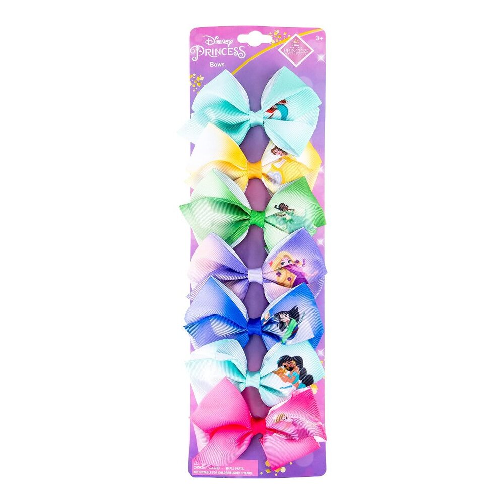 7-Piece Girls Hair Clip Set with Bows, Alligator Clips Ages 3+